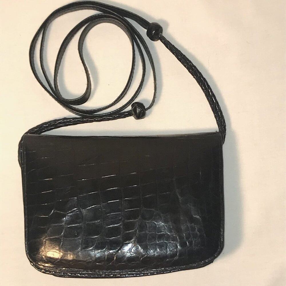 VINTAGE REPTILE LEATHER CROSSBODY BAG